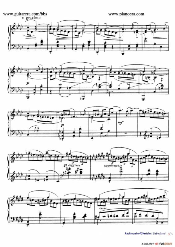 Liebesfreud（爱的喜悦）（钢琴独奏版）