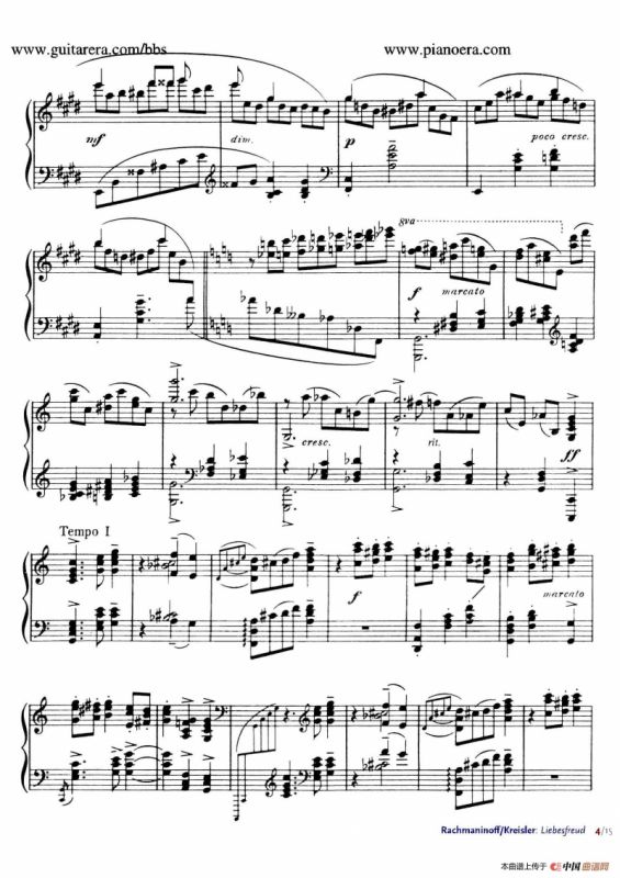 Liebesfreud（爱的喜悦）（钢琴独奏版）