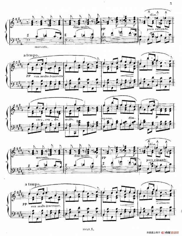 3 Romances Sans Paroles（3首无词浪漫曲 ·1. 长春花）