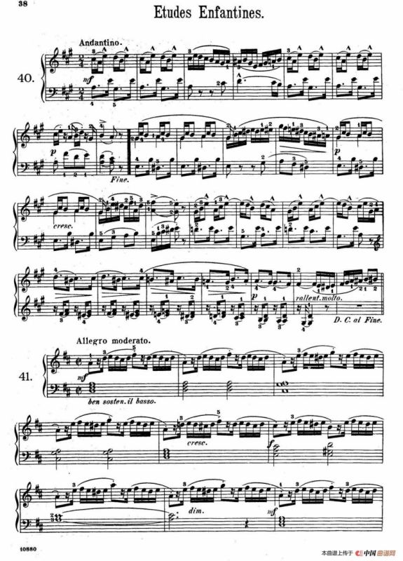 Etudes Enfantines Op.37（儿童钢琴练习曲 第40——45首）