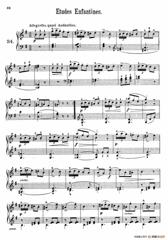 Etudes Enfantines Op.37（儿童钢琴练习曲 第31——39首）