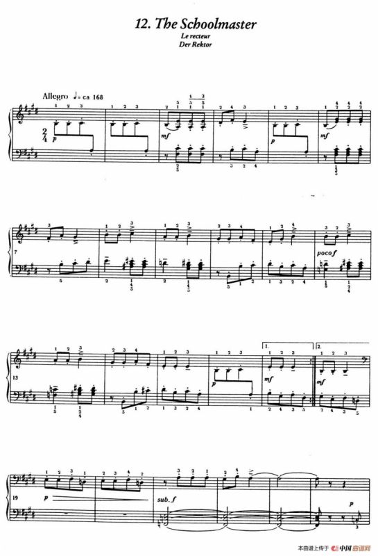 12 Folk Melodies（十二首民间曲调·12）