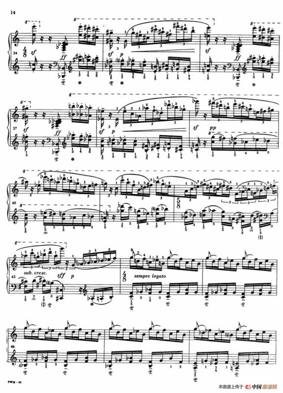 Two Studies（2首练习曲 2. 不过分的快板）