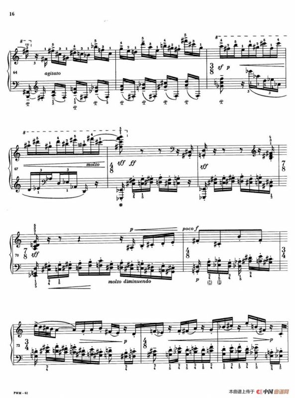 Two Studies（2首练习曲 2. 不过分的快板）