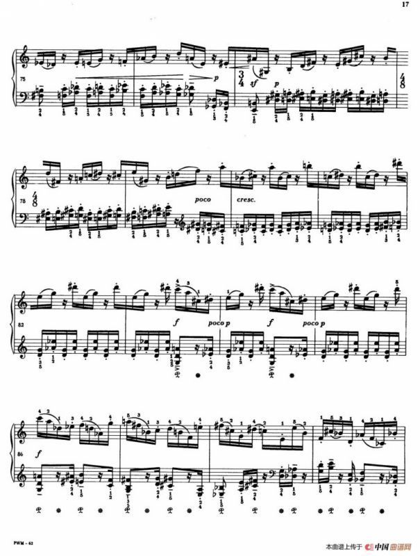 Two Studies（2首练习曲 2. 不过分的快板）