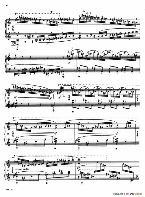 Two Studies（2首练习曲 1. 快板）