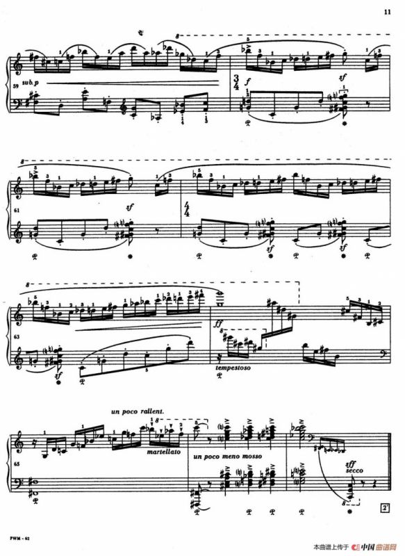 Two Studies（2首练习曲 1. 快板）