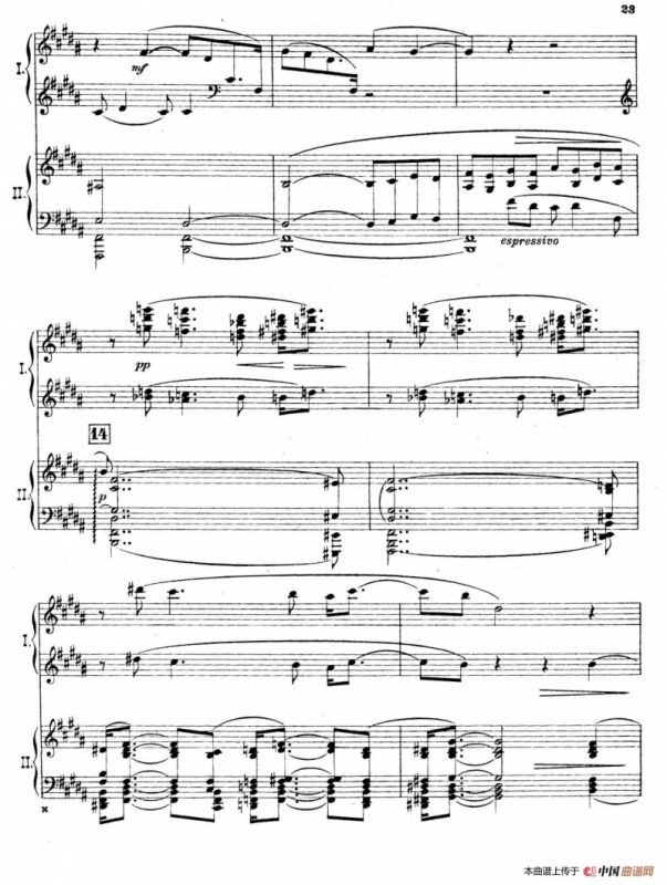 The Pines of Rome（交响诗《罗马的松树》·双钢琴）（第三部分：吉阿尼库伦山的松树）