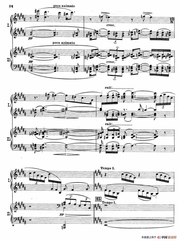 The Pines of Rome（交响诗《罗马的松树》·双钢琴）（第三部分：吉阿尼库伦山的松树）