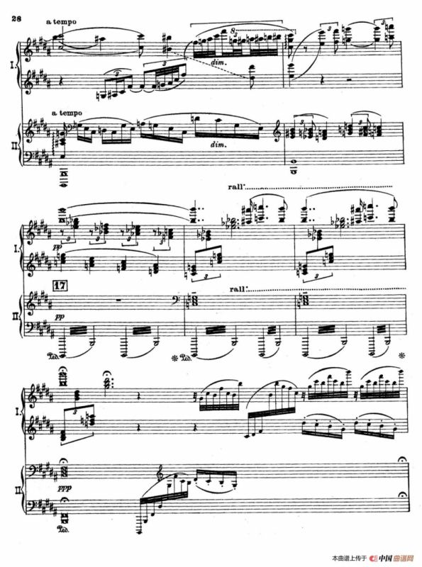 The Pines of Rome（交响诗《罗马的松树》·双钢琴）（第三部分：吉阿尼库伦山的松树）