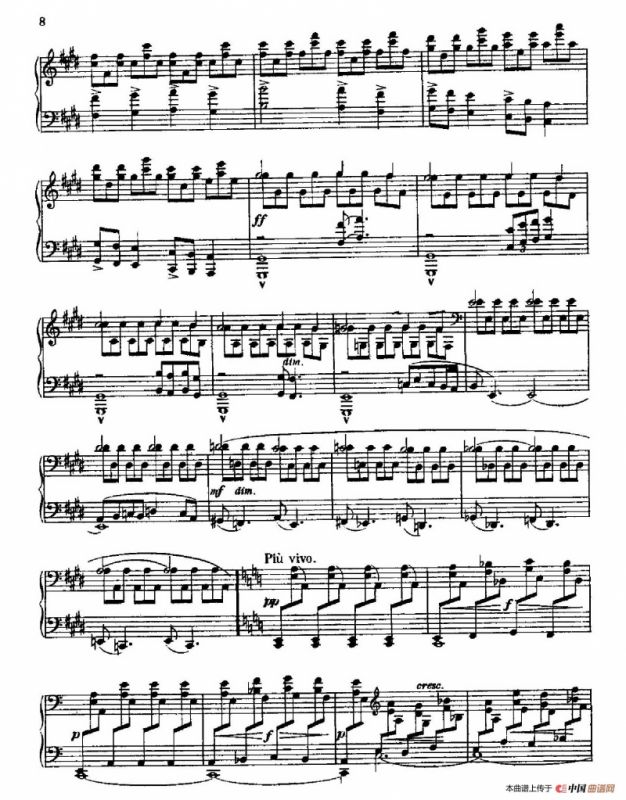 Three Preludes on Gregorian Melodies（三首格里高利圣咏前奏曲 2. 如暴风雨般激烈地）