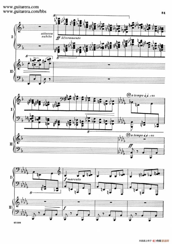 Piano Concerto Op.38（钢琴协奏曲·双钢琴·第三乐章）