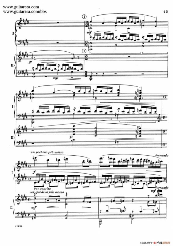 Piano Concerto Op.38（钢琴协奏曲·双钢琴·第二乐章）
