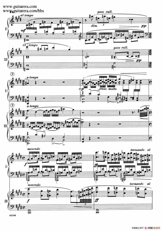 Piano Concerto Op.38（钢琴协奏曲·双钢琴·第二乐章）