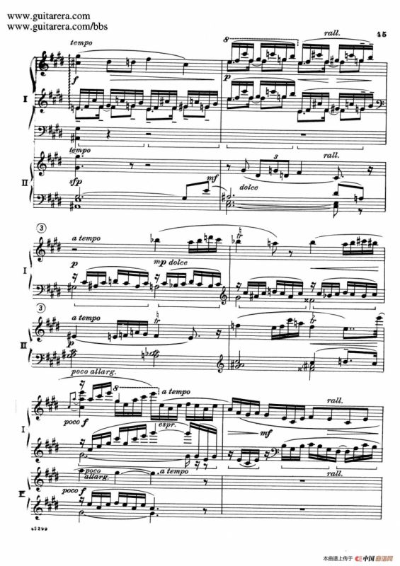 Piano Concerto Op.38（钢琴协奏曲·双钢琴·第二乐章）