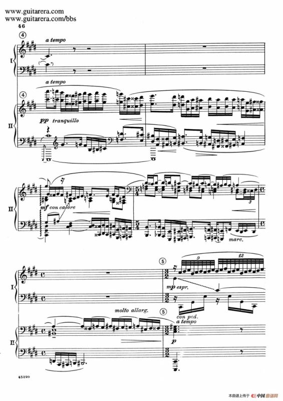 Piano Concerto Op.38（钢琴协奏曲·双钢琴·第二乐章）