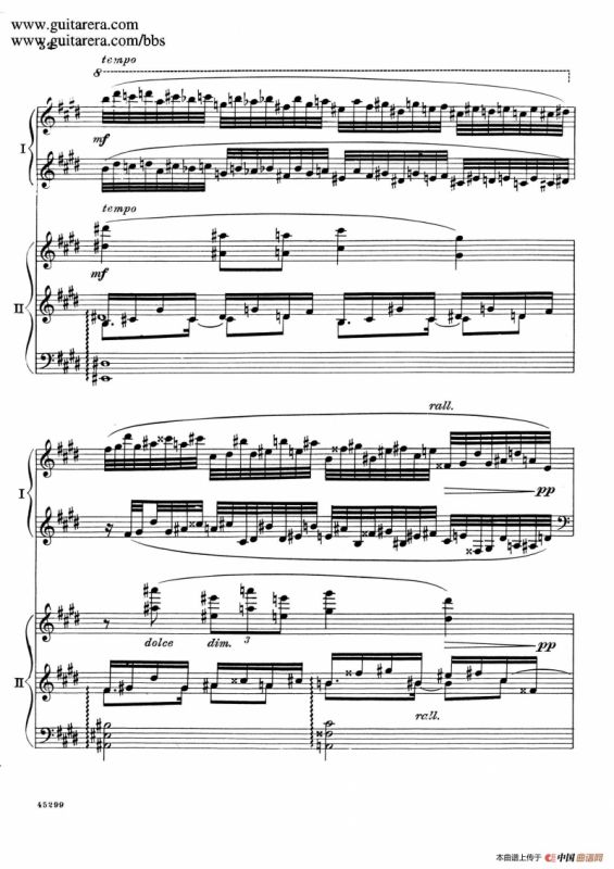 Piano Concerto Op.38（钢琴协奏曲·双钢琴·第二乐章）