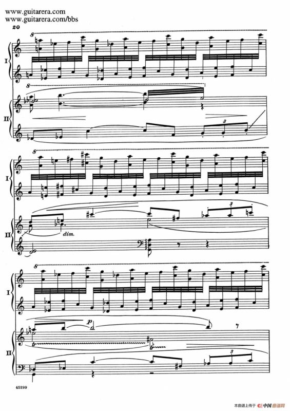 Piano Concerto Op.38（钢琴协奏曲·双钢琴·第一乐章）