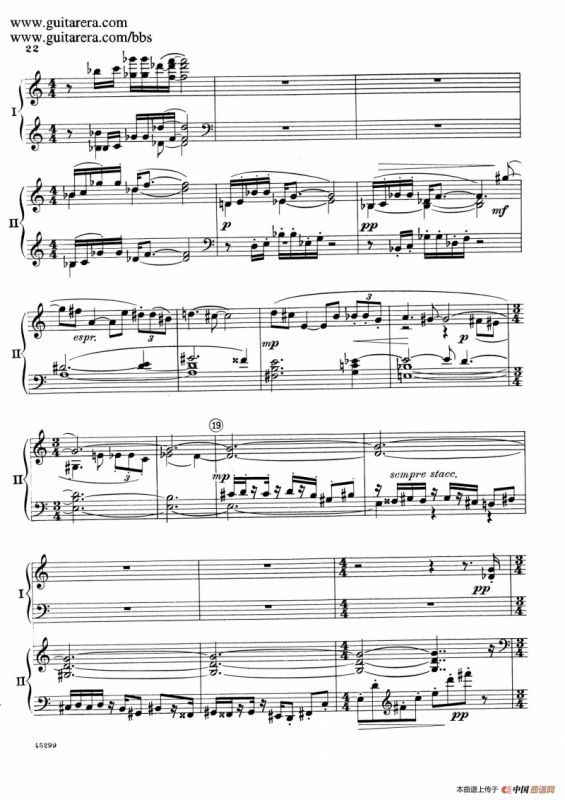 Piano Concerto Op.38（钢琴协奏曲·双钢琴·第一乐章）