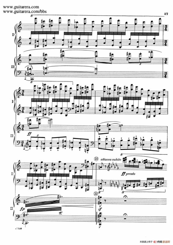 Piano Concerto Op.38（钢琴协奏曲·双钢琴·第一乐章）