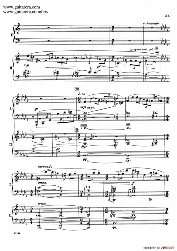 Piano Concerto Op.38（钢琴协奏曲·双钢琴·第一乐章）