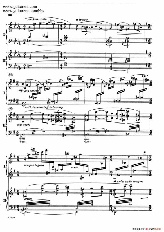 Piano Concerto Op.38（钢琴协奏曲·双钢琴·第一乐章）
