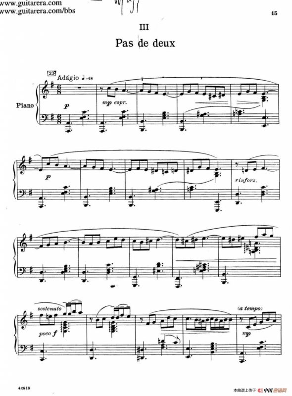 Souvenirs Op.28（纪念曲3. 双人芭蕾舞）