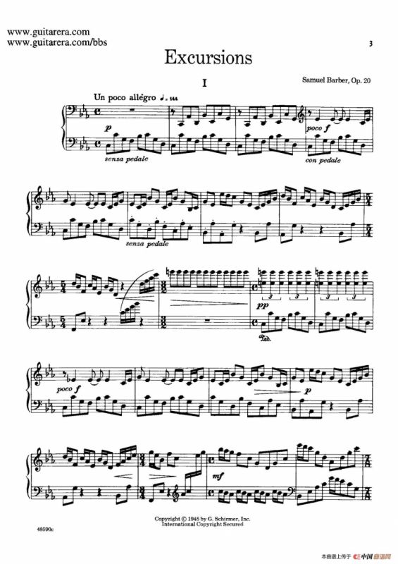 Four Excursions Op.20（旅行·1）