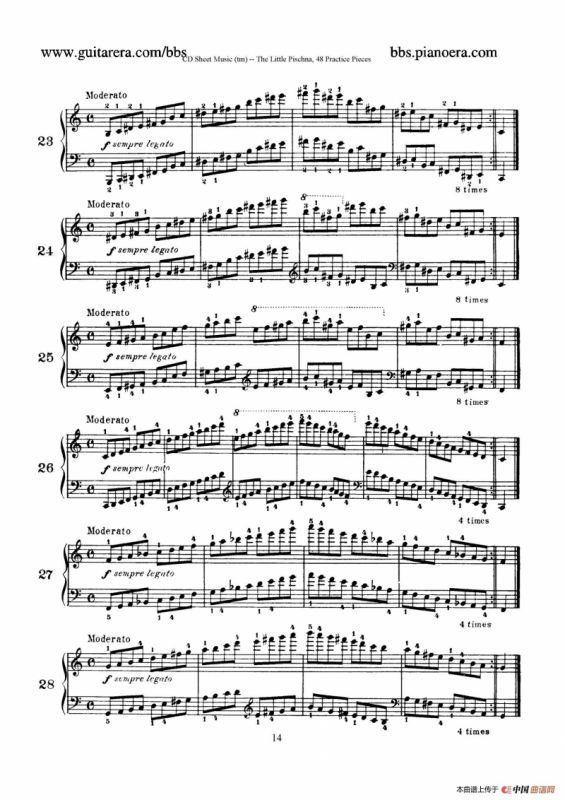 48 Practice Pieces（四十八首钢琴练习曲）