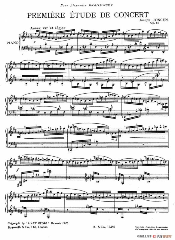 Premiere Etude de Concert Op.65（第一号音乐会练习曲）