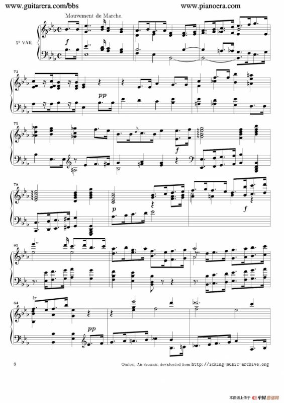 Air Ecossais Varie Op.5（苏格兰歌调变奏曲）