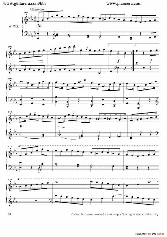 Air Ecossais Varie Op.5（苏格兰歌调变奏曲）