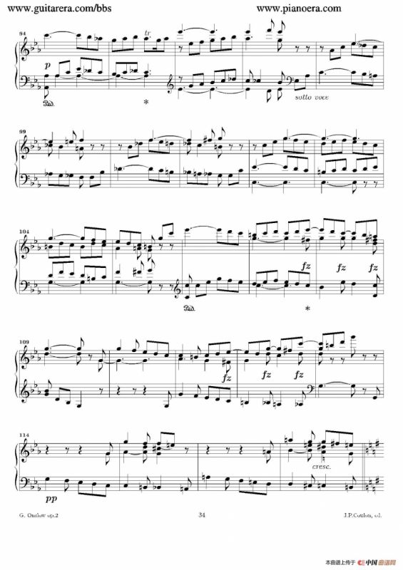 Grande Piano Sonata in c Minor Op.2（c小调华丽钢琴奏鸣曲·第四乐章）