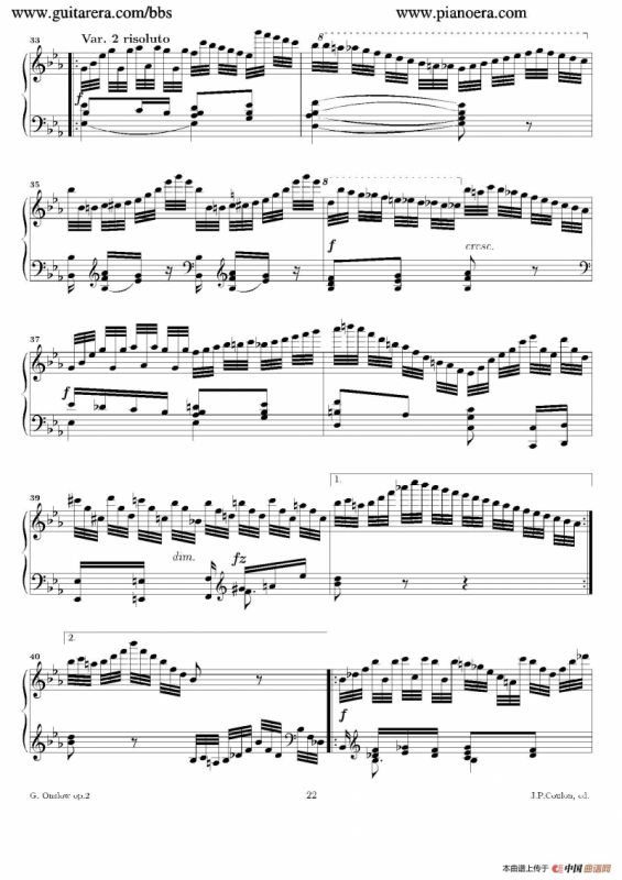 Grande Piano Sonata in c Minor Op.2（c小调华丽钢琴奏鸣曲·第三乐章）