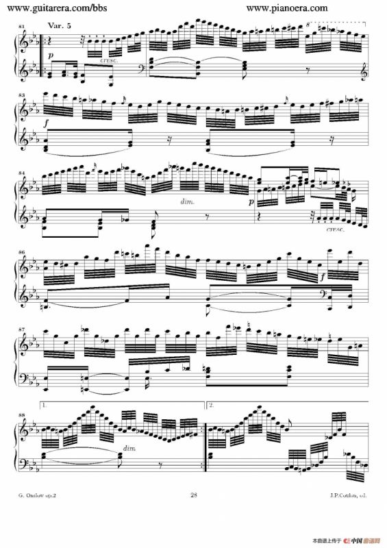 Grande Piano Sonata in c Minor Op.2（c小调华丽钢琴奏鸣曲·第三乐章）