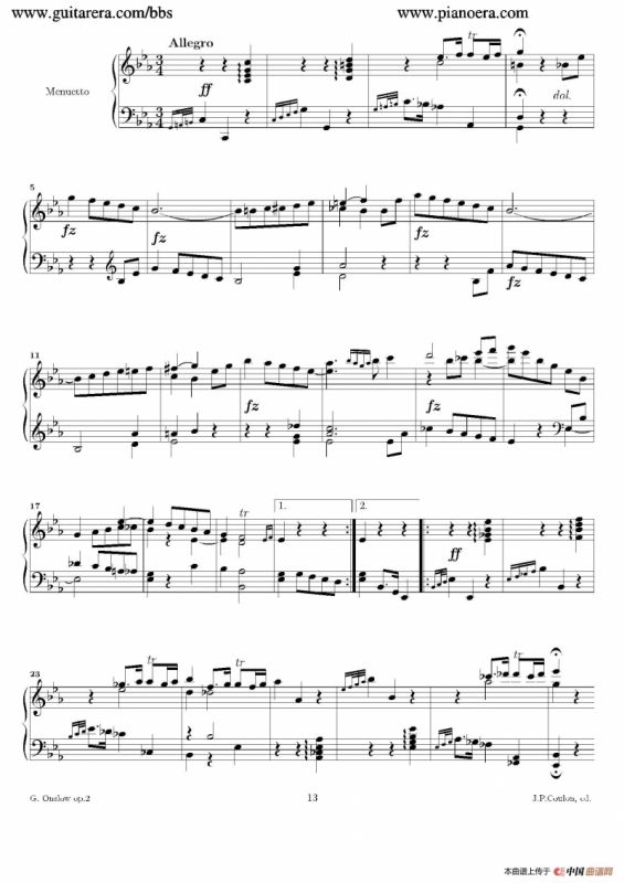 Grande Piano Sonata in c Minor Op.2（c小调华丽钢琴奏鸣曲·第二乐章）