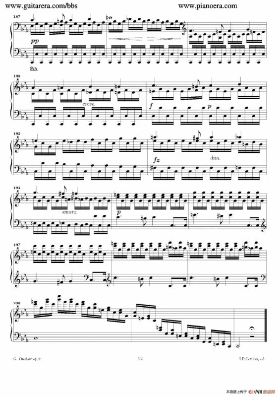 Grande Piano Sonata in c Minor Op.2（c小调华丽钢琴奏鸣曲·第一乐章）