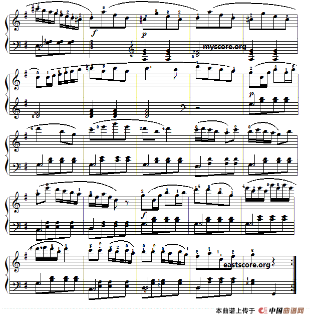 车尔尼《小钢琴家》（Czerny 823）第45首（曲谱及练习提示）