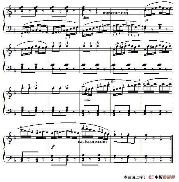 车尔尼《小钢琴家》（Czerny 823）第58首（曲谱及练习提示）