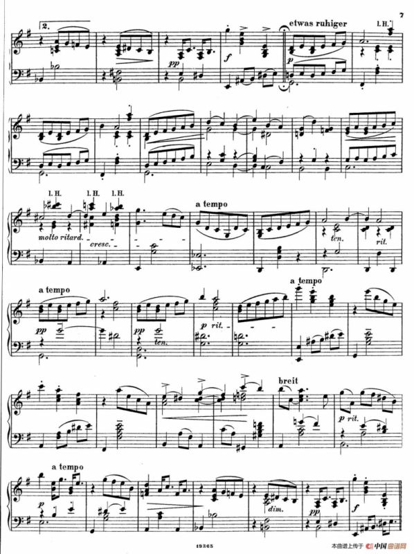 Landliche Tanzee Op.1（乡村舞曲·4. e小调）