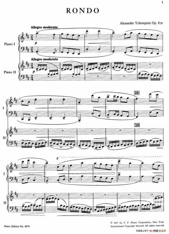 Rondo in D Major Op.87a（D大调回旋曲·双钢琴）