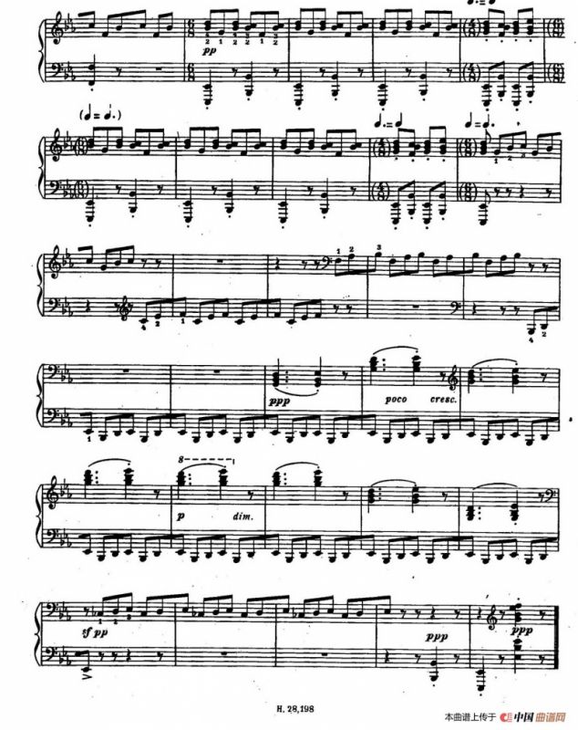 Ten Bagatelles Op.5（10首小品·7. 降E大调）