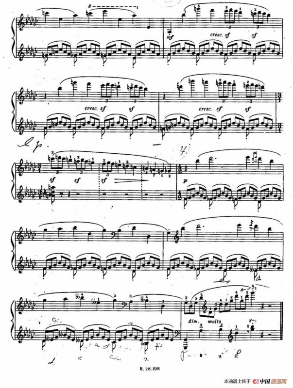 Ten Bagatelles Op.5（10首小品·6. 降G大调）