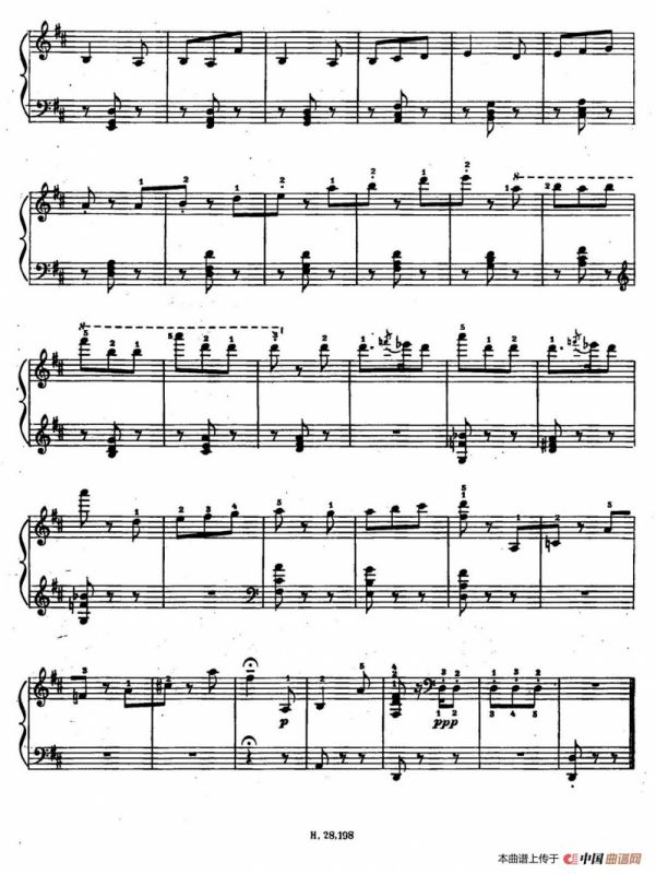 Ten Bagatelles Op.5（10首小品·3. D大调）