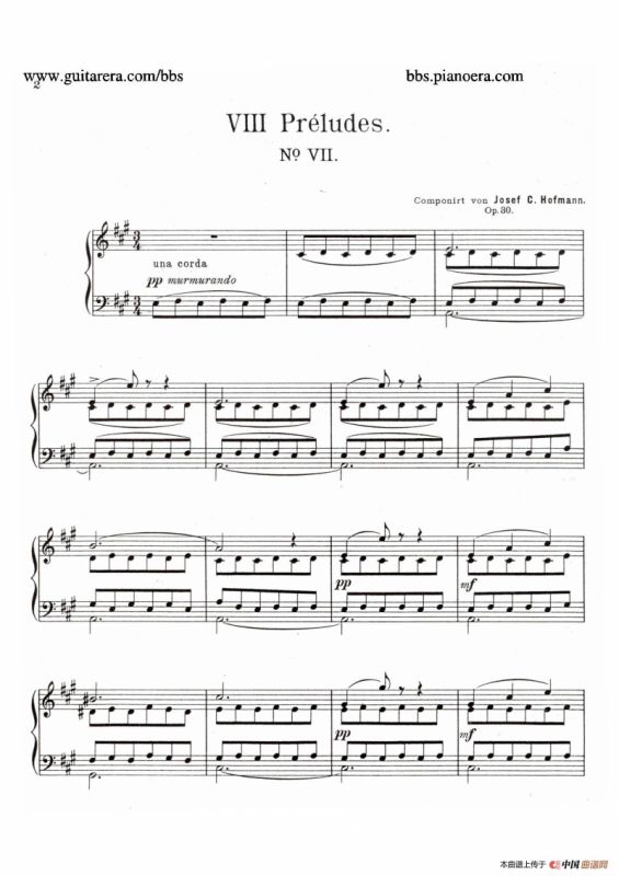 Eight Preludes Op.30（8首前奏曲 7. A大调）