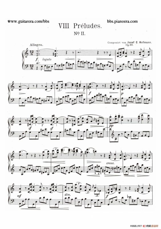 Eight Preludes Op.30（8首前奏曲 2. a小调）