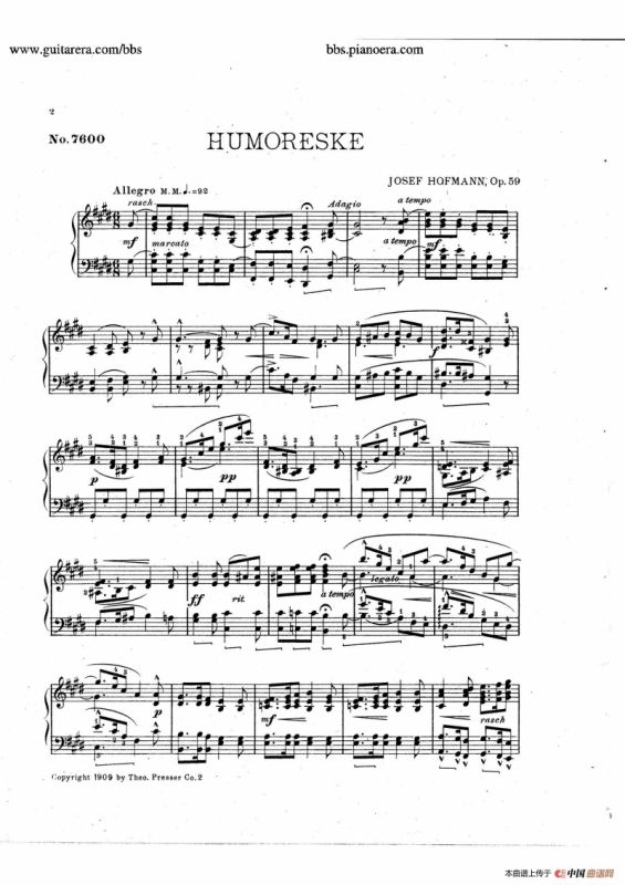 Humoreske in c-sharp Minor Op.59（升c小调幽默曲）