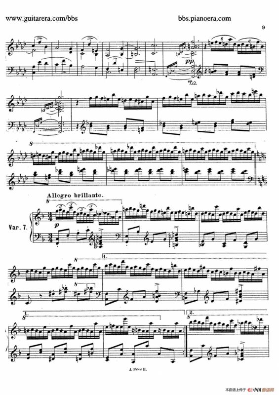 Theme with Variations and Fugue in F Major Op.14 （F大调主题变奏与赋格）