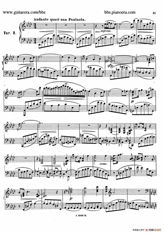 Theme with Variations and Fugue in F Major Op.14 （F大调主题变奏与赋格）