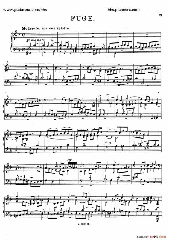 Theme with Variations and Fugue in F Major Op.14 （F大调主题变奏与赋格）